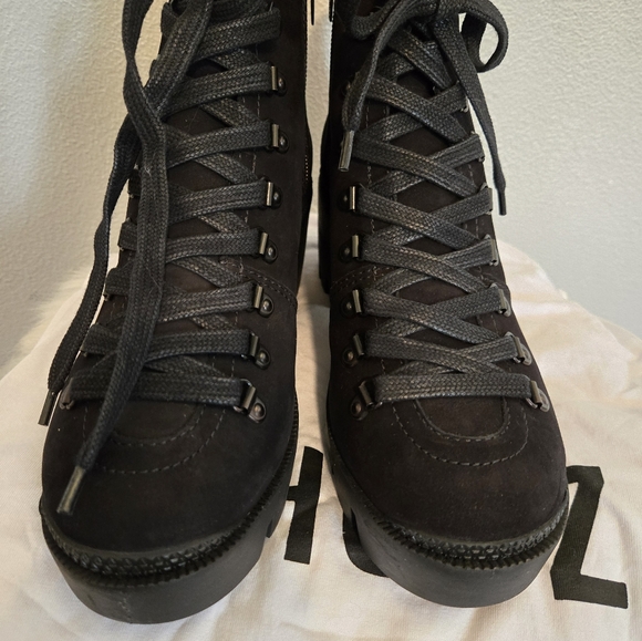 SCHUTZ Xayane Suede Combat  Boot - Picture 6 of 8